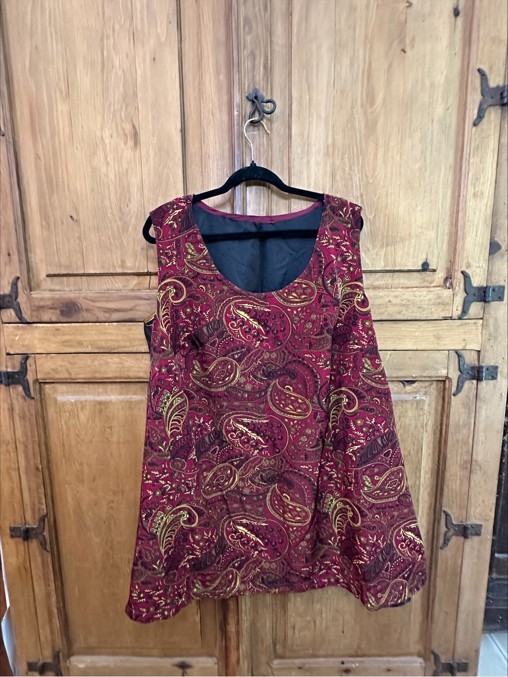 Paisley Print Maroon Tunic Dress